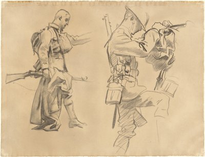 Études pour "Gassed" (recto) - John Singer Sargent