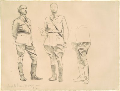 Études pour "Officiers généraux de la Première Guerre mondiale" - John Singer Sargent