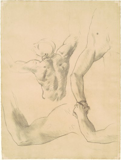 Études pour "Deux figures masculines classiques en lutte" - John Singer Sargent