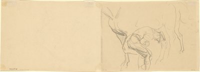 Étude pour "Ferrage des chevaux de cavalerie au front" (verso) - John Singer Sargent