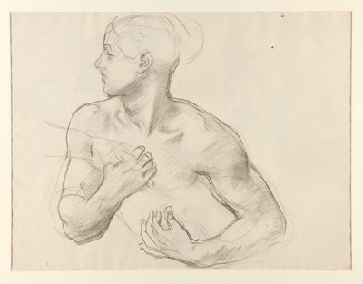 Étude de Clytemnestre pour Oreste poursuivi par les Furies, fresque, Escalier, Musée des Beaux-Arts, Boston - John Singer Sargent