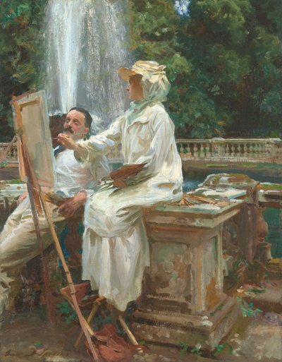 La fontaine, Villa Torlonia, Frascati, Italie - John Singer Sargent