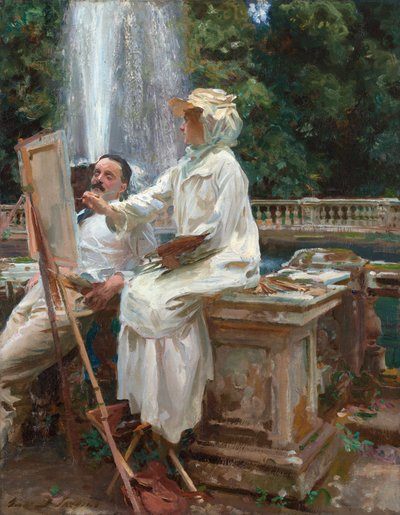 La fontaine, Villa Torlonia, Frascati, Italie - John Singer Sargent