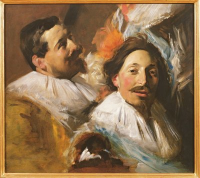 Deux têtes du Banquet des Officiers, 1880 - John Singer Sargent