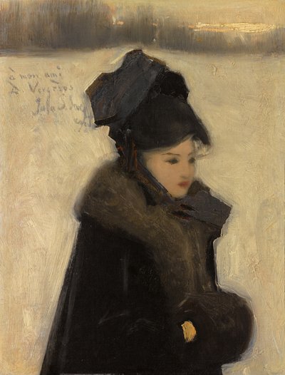 Femme avec des fourrures, c.1880-85 - John Singer Sargent