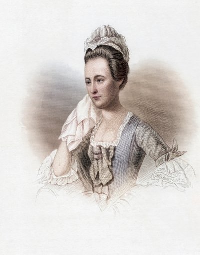 Dorothy Quincy Hancock Scott, Dorothy Quincy, Portrait (gravure en couleur) - John Singleton (after) Copley