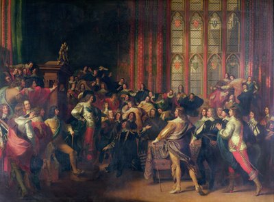 Charles Ier (1600-49) demandant les cinq membres à la Chambre des communes en 1642 - John Singleton Copley