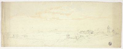 Vue panoramique de la ville de bord de mer - John Skinner Prout