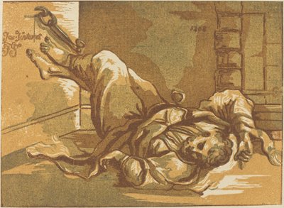 Homme enchaîné - John Skippe after Jacopo Tintoretto