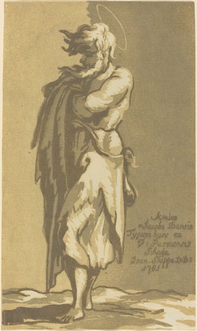 Saint Homme Debout, avec les Bras Croisés, Faisant Face à Gauche - John Skippe after Parmigianino