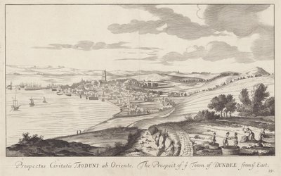 Une image de Dundee, Angus, Écosse dessinée en 1693 - John Slezer