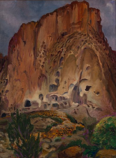 Habitations troglodytes, Pajarito - John French Sloan