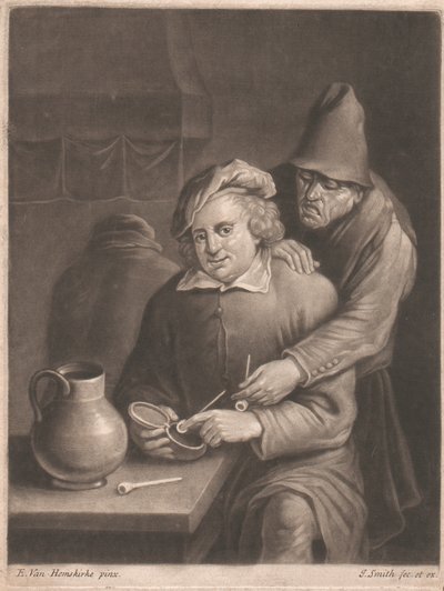Fumeur assis à table - John Smith