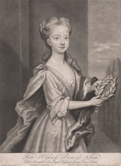 Son Altesse la princesse Ann, fille aînée de son Altesse Royale George Prince de Galles, 1720 - John Smith