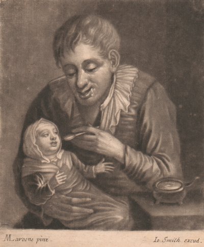 Homme nourrissant un enfant - John Smith