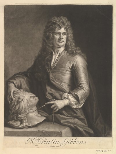 Portrait de Grinling Gibbons, 1690 - John Smith 2