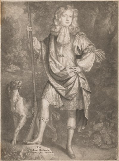 Le Seigneur Burleigh [jeune, debout, un fusil à la main et un épagneul à ses côtés] - John Smith