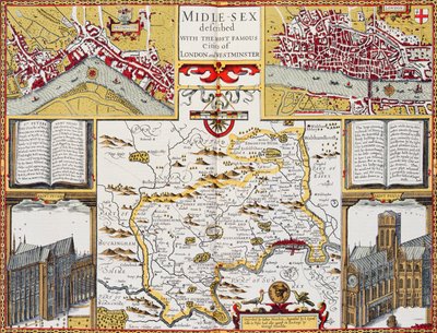 Le Middlesex décrit avec les villes les plus célèbres de Londres et Westminster, tiré de 