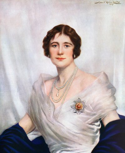Portrait de couronnement de la reine Elizabeth, la reine mère en 1937 - John St. Helier Lander