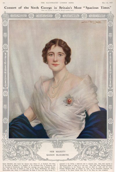 Portrait de la reine Elizabeth (1900-2002) de 