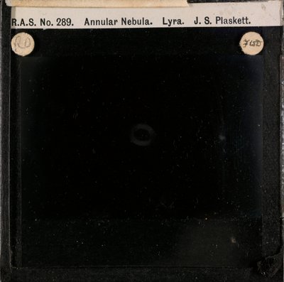 Plaque de verre astronomique de la Nébuleuse Annulaire dans la Lyre - John Stanley Plaskett