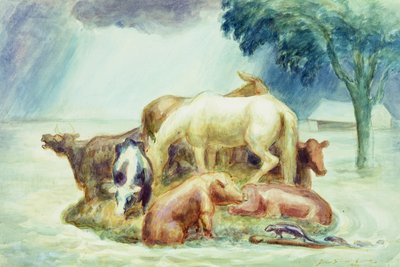Sanctuaire, vers 1936 (aquarelle sur papier) - John Steuart Curry