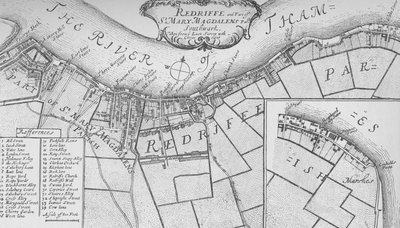 Plan de Rotherhithe, 1755, 1912. Artistes : Inconnu, John Stow - John Stow