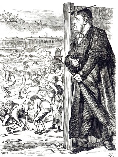 Un dessin humoristique représentant William Vernon Harcourt (1827-1904) qui, lorsqu