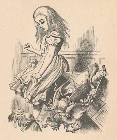 Alice et les animaux. Chaos et la cour, 1889 - John Tenniel