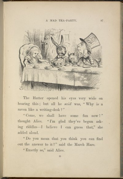 Alice à la fête du thé du Chapelier Fou - John Tenniel