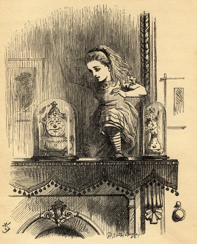 Alice dans la maison du miroir, illustration de 