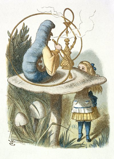 Alice rencontre la chenille bleue - John Tenniel