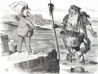 Caricature commentant la pollution de la Tamise à Londres - John Tenniel