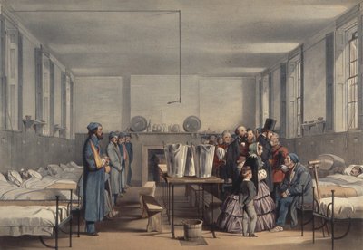 La reine Victoria et le prince Albert visitant des soldats blessés pendant la guerre de Crimée, à l