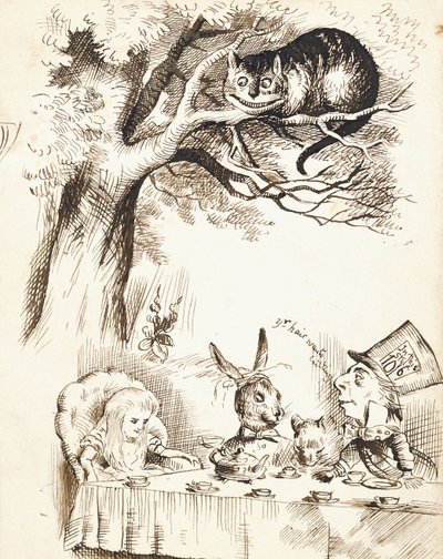 Scène de la fête du Chapelier Fou, vers 1865 - John Tenniel
