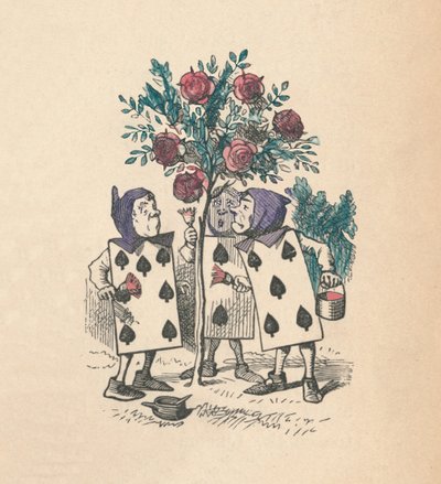 Les cartes à jouer peignant les rosiers, 1889 - John Tenniel