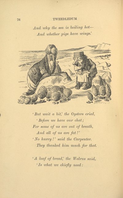 Le morse et le charpentier avec des huîtres - John Tenniel
