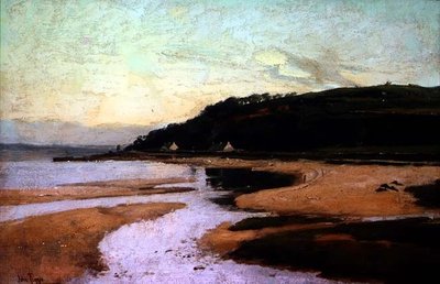 Cottages de crofters sur la côte - John Terris