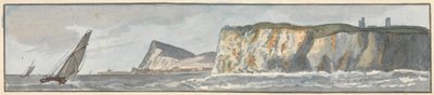 Le South Foreland et la falaise de Shakespeare (un des cinq dessins sur un montage) - John Thomas Serres