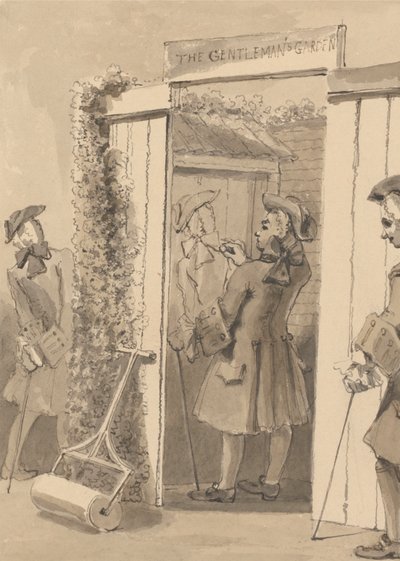 Hogarth, hors de son temps, dessine la silhouette de son compagnon sur la porte d