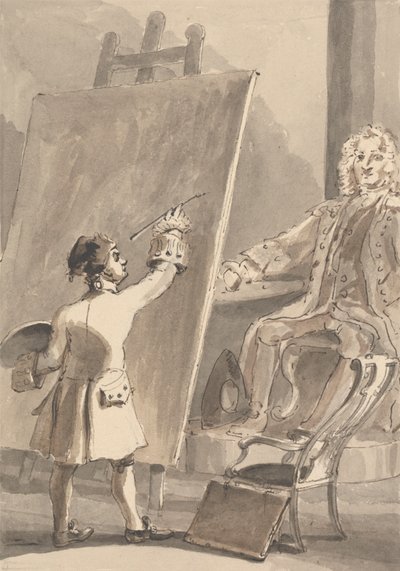 Hogarth peignant son tableau du capitaine Coram pour l