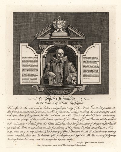 Monument de John Speed dans le chœur de St Giles, Cripplegate - John Thomas Smith