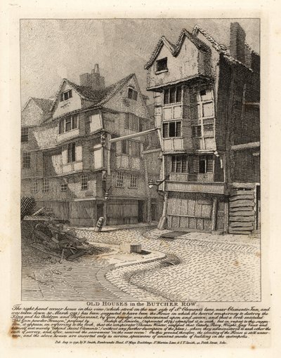 Vieilles maisons dans Butcher Row, Londres. La maison d
