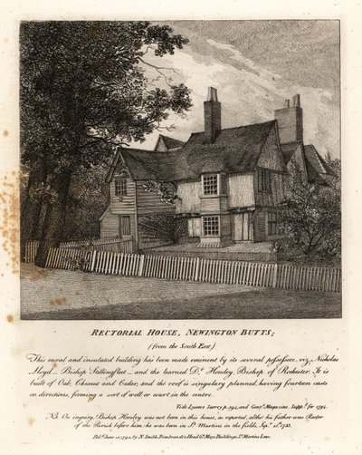 Maison rectorale, Newington Butts - John Thomas Smith
