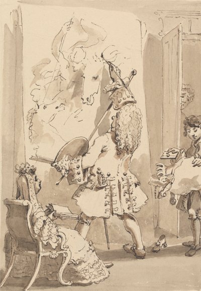 Le Garçon de Sir James Thornhill Entrant dans l
