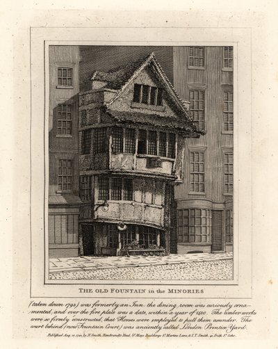 La vieille fontaine dans la paroisse de Minories, Londres - John Thomas Smith