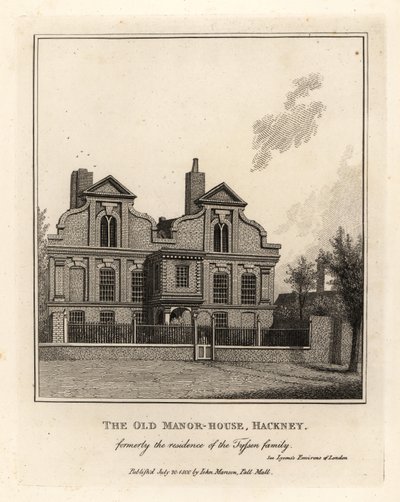 La vieille maison de maître, Hackney, ancienne résidence de la famille Tyssen - John Thomas Smith