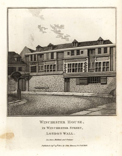 Maison Winchester dans Winchester Street, London Wall - John Thomas Smith