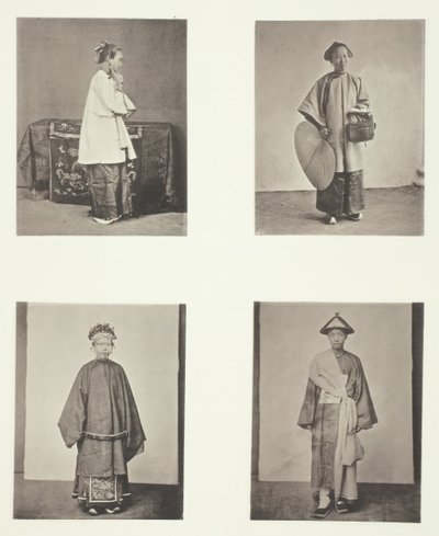 Une dame de Canton, la femme de chambre, une mariée et un marié - John Thomson