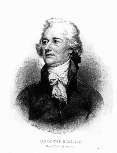 Alexander Hamilton, gravé par Albert Rosenthal, 1888 - John Trumbull